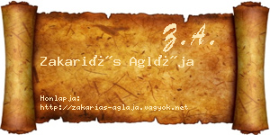 Zakariás Aglája névjegykártya